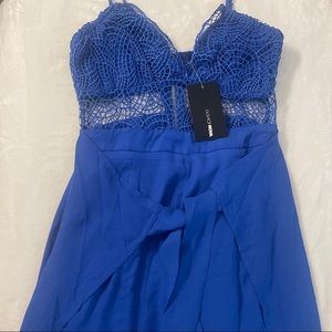 Fashion Nova Jumpsuit BLUE SMALL